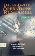 Dasar-Dasar Operations Research